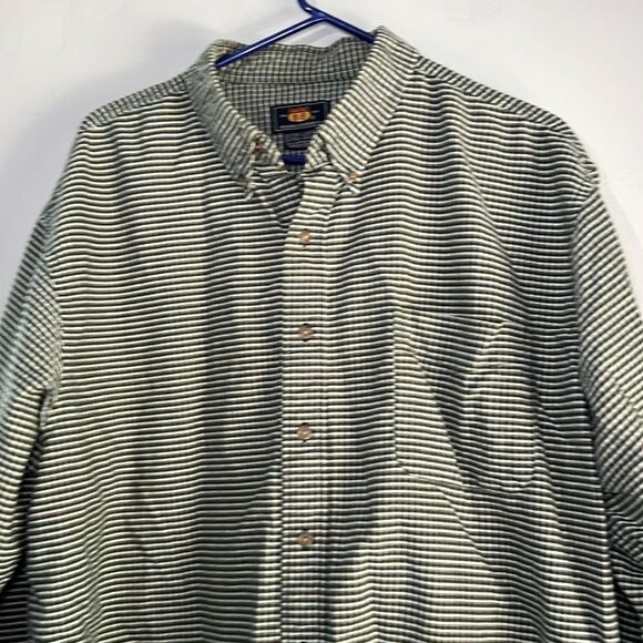 Route 66 Button Up Shirt Men's Size XL Long Sleeve Green Cream Check Cott… - Picture 5 of 10